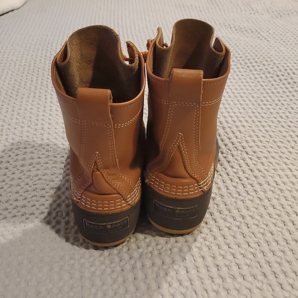 L.L. Bean Tan & Brown Rain/Snow Boots/Sturdy Sole & Comfortable (30) - Picture 3 of 10
